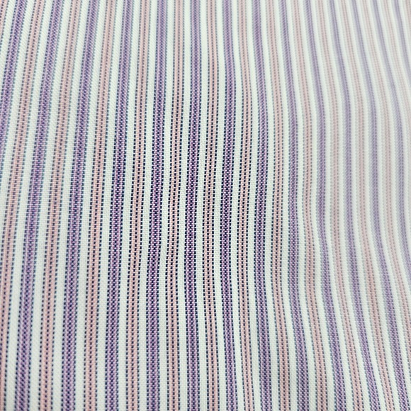 Eddie Bauer Mens Large Relaxed Fit Purple Pink Striped Button Down Shirt NWOT
 L - Picture 6 of 7